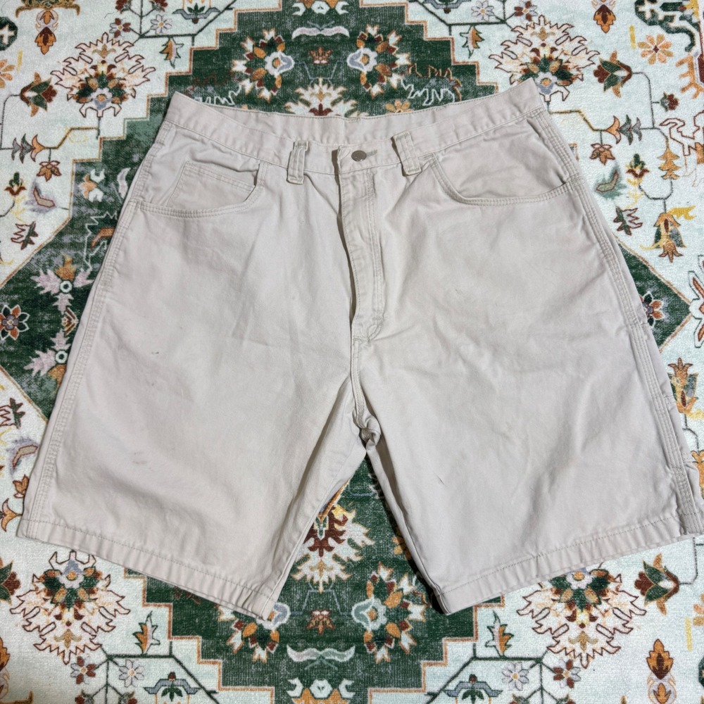 Vintage MRG Jean Co.‎ Mens Khaki Carpenter Shorts Size 36 Casual Workwear
